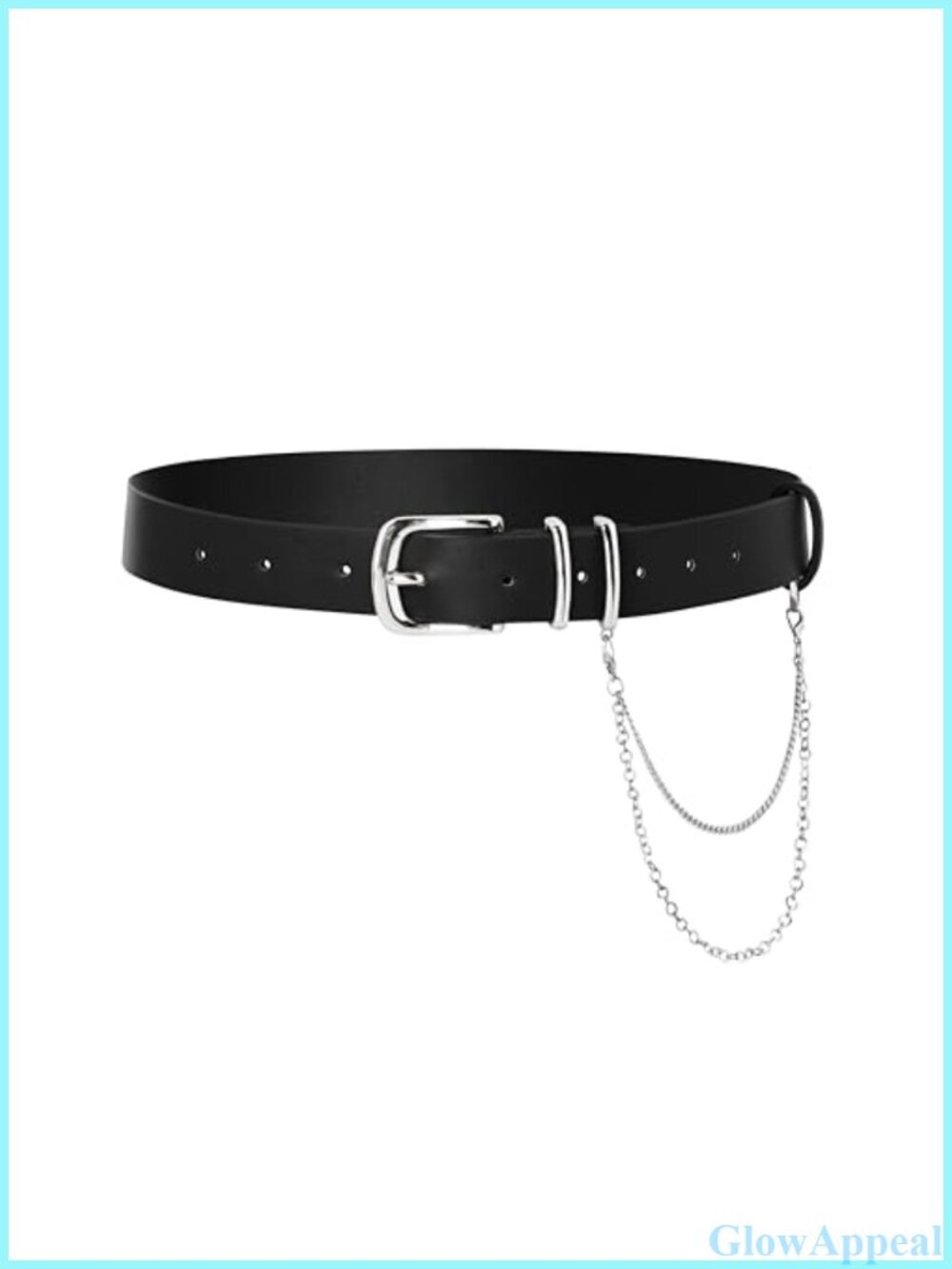 Faux Leather Renaissance Waist Belt Detachable Chain Adjustable